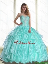 2015 Summer Perfect Sweetheart Quinceanera Dresses with Beading and Appliques SJQDDT54002FOR