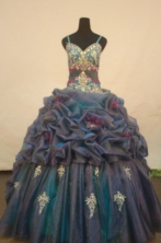 Beautiful Ball Gown Strap Floor-length Quinceanera Dresses Appliques with Beading Style FA-Z-0209