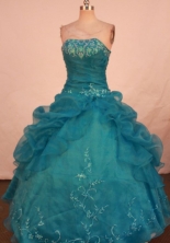 Beautiful Ball Gown Strapless Floor-length Quinceanera Dresses Embroidery Style FA-Z-0314