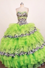 Beautiful Ball Gown Sweetheart Neck Floor-Length Spring Green Beading Quinceanera Dresses Style FA-S-263