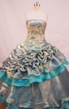 Beautiful Ball gown StraplessFloor-length Quinceanera Dresses Appliques with Beading Style FA-Y-0059