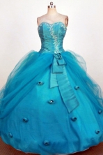 Brand new Ball Gown Sweetheart Neck Floor-Length Blue Beading and Applqiues Quinceanera Dresses Style FA-S-275  