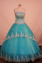 Cheap Ball gown Strapless Floor-length Quinceanera Dresses Style FA-W-274