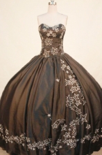 Cheap ball gown sweetheart-neck floor-length black quinceanera dresses FA-X-80
