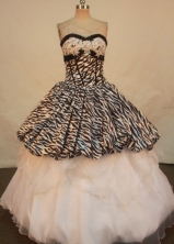 Discount Ball Gown SweetheartFloor-length Quinceanera Dresses Appliques Style FA-Z-0185
