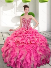 Dynamic Beading and Ruffles Sweetheart 15 Quinceanera Dresses QDDTA66002FOR