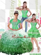 Elegant 2015 Winter Ball Gown Quinceanera Dress with Ruffled Layers SJQDDT50001FOR
