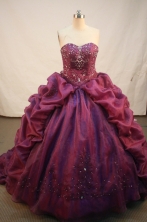 Exquisite Ball gown Strapless Sweep Train Quinceanera Dresses Style FA-W-227