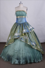 Formal Ball gown Strapless Floor-length Quinceanera Dresses Style FA-C-034