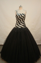 Gorgeous Ball gown One shoulder neck Floor-length Quinceanera Dresses Style FA-W-266