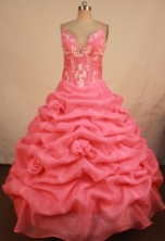Luxurious Ball Gown Straps Floor-length Quinceanera Dresses Appliques Style FA-Z-0297