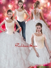 Pretty Ruffles and Beaded Quinceanera Dresses for 2015 Summer SJQDDT44001FOR