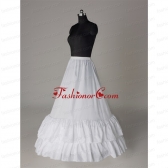 Affordable Organza Floor-length Wedding Petticoat in White ACCPTI012FOR