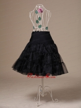 Brand New Black Organza Tea Length Wedding Petticoat ACP009FOR