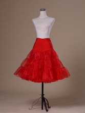 Hot Selling Red Organza Mini Length Petticoat ACP040FOR