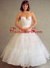 Trendy Organza Ball Gown Ankle Length White Petticoat ACCPTI019FOR