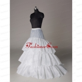 Unique Organza A Line Sweep Train White Petticoat ACCPTI007FOR