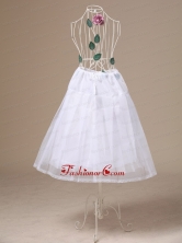 White Tulle Tea Length Unique Wedding Petticoat ACP011FOR