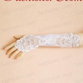 Lace Fingerless Elbow Length Bridal Gloves With Appliques  ACCGL14FOR