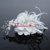 2014 Fashionable Tulle White Imitation Pearls Fascinators ACCHP055FOR
