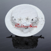 2014 Unique White Hat Hair Ornament with Imitation Pearls  ACCHP041FOR