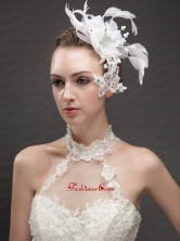 Artistic Feather Fascinators With Crystal Adorned Flower  UNION29T024FOR