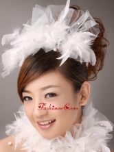 Beautiful Feather Flower Imitation Pearls Fascinators TH081FOR