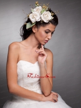 Beautiful Headpieces Taffeta Hand Made Flowers  JDZH017FOR