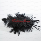 Beautiful Tulle Black and Purple Feather Hair Ornament ACCHP085FOR