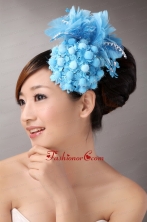 Blue Feather Beading Flower For Party New Arrival  TH052FOR