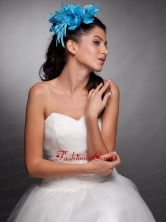 Blue Taffeta Hand Made Flowers Headpieces JDZH031FOR