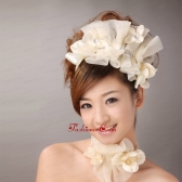 Champagne Organza Special Occasion and Outdoor Fascinators Hairband TH084FOR