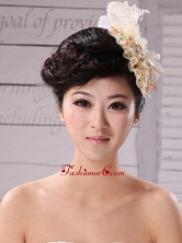 Champagne Tulle and Chiffon Fascinators With Imitation Pearls XTH003FOR
