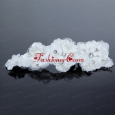 Cheap Eelgant White Lace Hair Flower with Beading ACCHP028FOR
