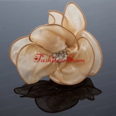 Cheap Organza Champagne Fascinators for Special Occasion ACCHP065FOR