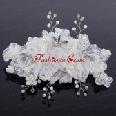 Elegant Imitation Pearls Lace Hair Ornament for Wedding ACCHP021FOR