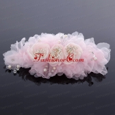 Elegant Imitation Pearls Pink Hair Ornament for Wedding ACCHP024FOR