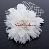 Elegant White Taffeta Tulle Wedding Fascinators Hair Flower ACCHP003FOR