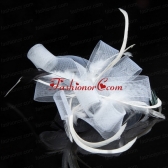 Elgant White Hair Tulle Feather Ornament  ACCHP081FOR
