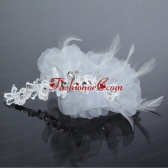 Fashionable Feather Tulle Rhinestone Fascinators for Women ACCHP039FOR