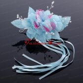 Fashionable Pearl White and Blue Fascinators Hair Combs ACCHP002FOR