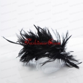 Feather Black Summer Hair Combs for Women ACCHP082FOR