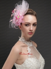 Gorgeous Net With Flowers Ribbons Women s Fascinators  UNION29T027FOR