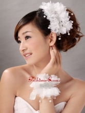 Imitation Pearls With Crystals Women s Fascinators Hairband And Wrist Corsage TH090FOR