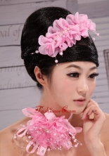 Popular Organza Pearl Multilayer Hair Combs For Party XTH096FOR