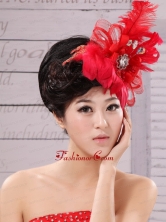 Red Feather Flower Special Occasion Fascinators XTH015FOR