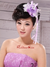Side Clamp Flower and Lace Taffeta For Wedding Party XTH035FOR