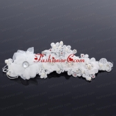 Simple Hairpins Imitation Pearls Birdcage Veils in White ACCHP012FOR