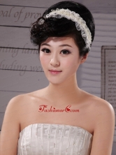 White Imitation Pearls Lace Special Occasion Fascinators XTH012FOR