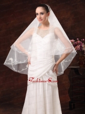 2 Layers Discount Tulle Bridal Veil For Wedding HM4400FOR